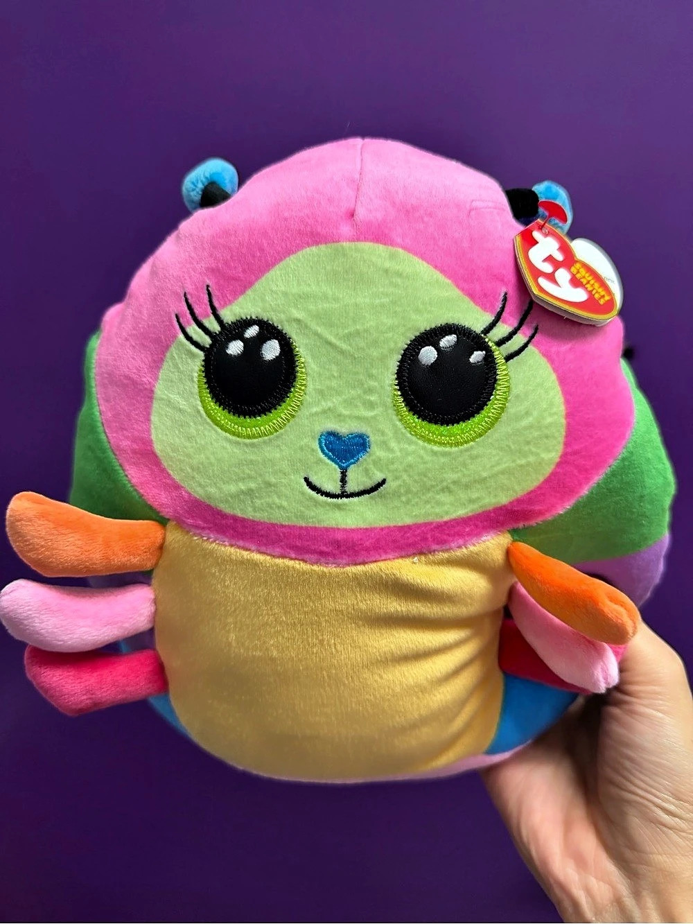 Ty Plush Stuffed Animal NWT Pink & Green